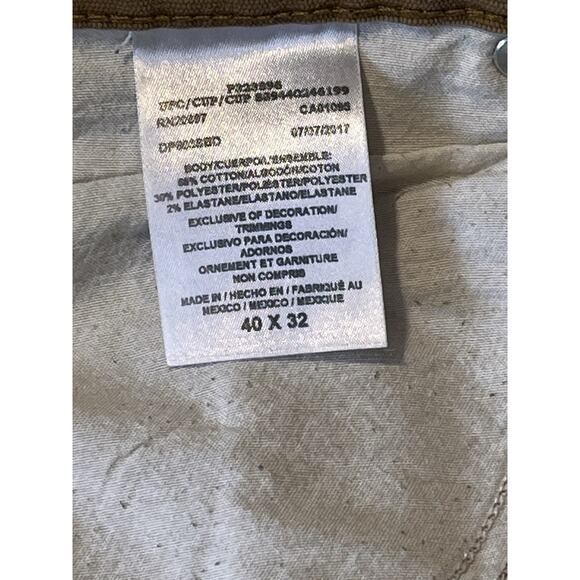 Dickies FLEX Tough Max Brown Work Pants Sz 40 Raw‎ Hem Carpenter Fit - Picture 7 of 10